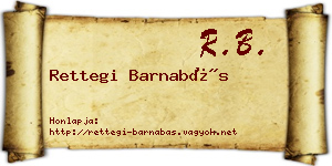 Rettegi Barnabás névjegykártya
